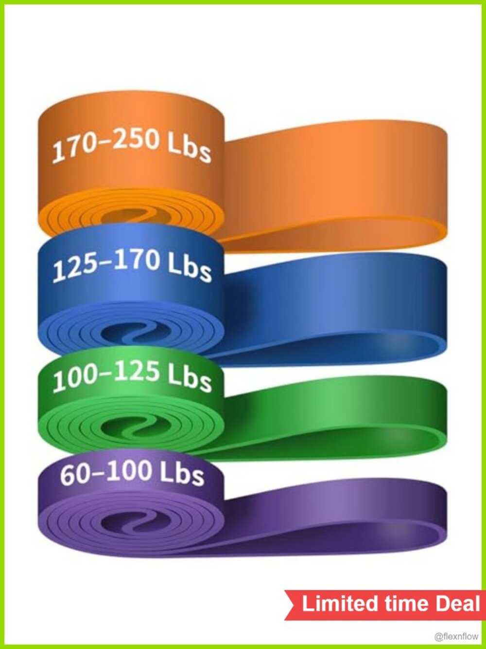 Resistance Bands Set Pull Up Assistance Exercise Bands Natural Rubber with Bag